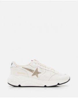 Women's White Running Sole Nappa Sneakers