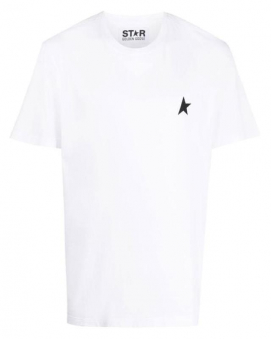 Men's White One Star-logo Short-sleeve T-shirt