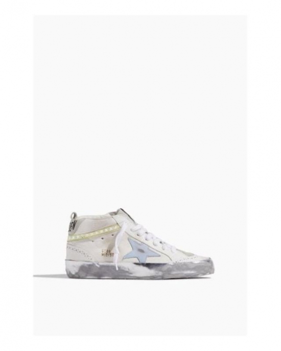 Women's Mid Star Sneaker In White/ice/blue Fog/light Yellow