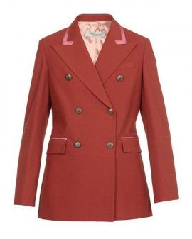 Women's Red Double-breasted Blazer