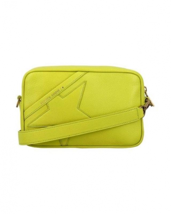 Women's Yellow Star Zipped Shoulder Bag