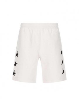 Men's White Star Printed Shorts