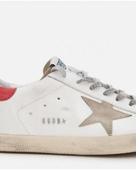 Men's White Low-top 'super Star' Leather Sneakers