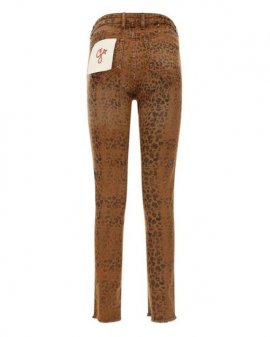Women's Brown Leopard Printed Skinny Jeans