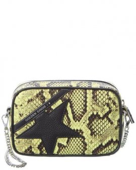 Women's Green Star Mini Snake-embossed Leather Crossbody