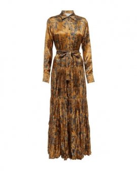 Women's Metallic Journey Printed Maxi Dress