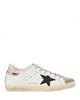 Women's White Superstar Shearling-lined Low-top Sneakers